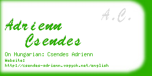 adrienn csendes business card